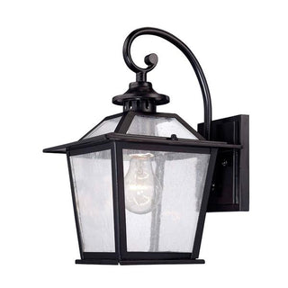 Buy matte-black-with-authentic-clear-seeded-glass-glass-and-clear-shade Salem Wall Lantern by Acclaim Lighting