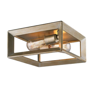 Buy white-gold-with-x-glass Smyth Outdoor (Damp) Flush Mount Ceiling Light by Golden