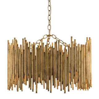Buy gold-leaf-and-metal-shade Prescott Outdoor (Damp) Pendant by Arteriors