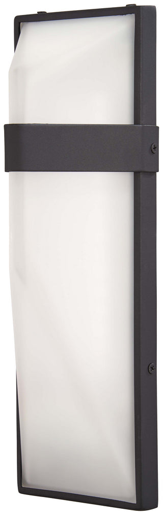 Buy coal-with-etched-glass-glass-and-white-shade Wedge Outdoor (Wet) Lantern by George Kovacs