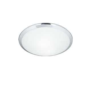 Buy chrome-with-opal-glass-glass-and-opal-shade Malta Flush Mount Ceiling Light by Kuzco Lighting