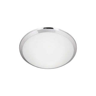 Buy chrome-with-opal-glass-glass-and-opal-shade Malta Flush Mount Ceiling Light by Kuzco Lighting