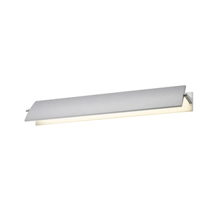 Buy bright-satin-aluminum-with-bright-satin-aluminum-aluminum-glass-and-metal-shade Aileron Outdoor (Damp) Sconce by Sonneman