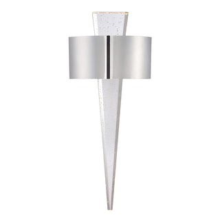 Buy polished-nickel-with-clear-seeded-crystal-glass-and-silver-gray-shade Palladian Sconce by Modern Forms