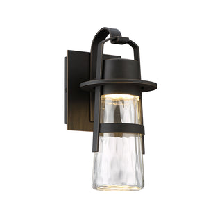 Buy oil-rubbed-bronze-with-hammered-clear-glass-and-clear-shade Balthus Wall Lantern by Modern Forms