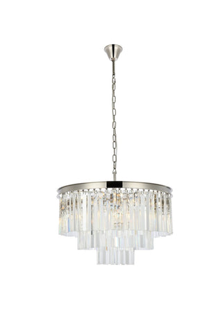 Buy polished-nickel-with-clear-glass Sydney Chandelier by Elegant Lighting