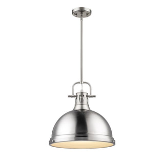 Buy pewter-with-pewter-glass Duncan Outdoor (Damp) Pendant by Golden