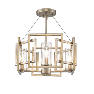 Buy white-gold Marco Semi Flush Mount Light by Golden