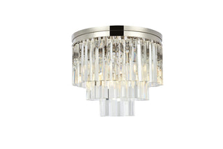 Buy polished-nickel-with-clear-glass Sydney Flush Mount Ceiling Light by Elegant Lighting