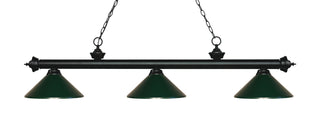 Buy matte-black-with-dark-green-glass Riviera Billiard by Z-Lite