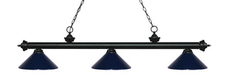 Buy matte-black-with-navy-blue-glass Riviera Billiard by Z-Lite