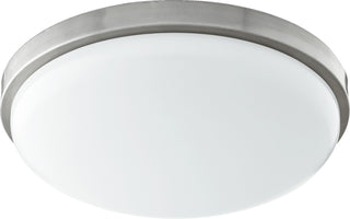 Buy satin-nickel-with-opal-glass Round Ceiling Mounts Outdoor (Damp) Ceiling Light by Quorum