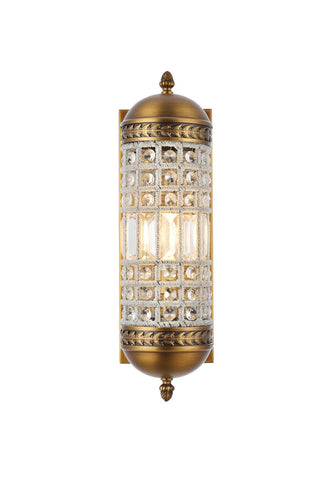 Buy french-gold-with-clear-glass-and-clear-shade Olivia Outdoor (Damp) Sconce by Elegant Lighting
