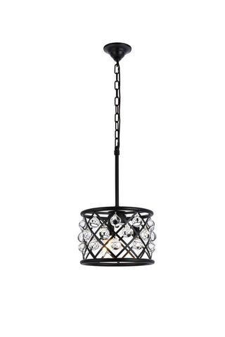 Buy matte-black-with-clear-glass Madison Pendant by Elegant Lighting