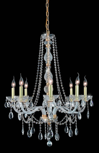 Verona Chandelier by Elegant Lighting – Lights: 8 Light (28.00"L x 28.00"W x 34.00"H) – Finish: Gold – Elegant Lighting-7958D28G/RC
