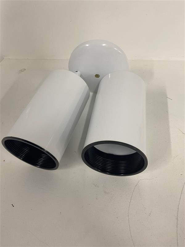 Two Light Ceiling Mount from the 3128 Bullet Fixtures Collection in White Finish by Quorum (Final Sale)