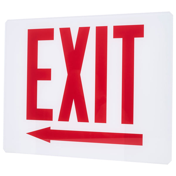 Exit Sign Panel Accessory, White Glass Panel | Satco – Lighting & Bulbs ...