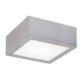 Buy brushed-aluminum-and-white-shade Rubix Flush Mount Ceiling Light by W.A.C. Lighting