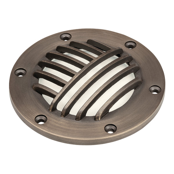 Brass Rock Guard with Clear Glass Accessory by Kichler