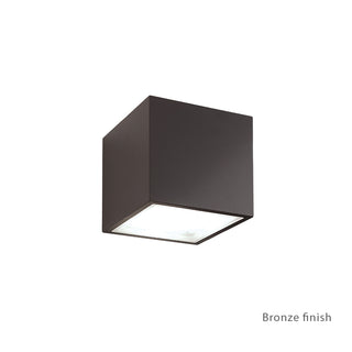 Buy bronze-with-white-glass-and-white-shade Bloc Sconce by Modern Forms