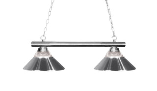 Buy chrome-with-clear-ribbed-chrome-glass Sharp Shooter Billiard by Z-Lite