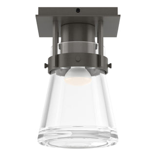 Buy dark-smoke-with-clear-glass-zm-glass-and-clear-shade Erlenmeyer Semi-Flush Mount Ceiling Light by Hubbardton Forge