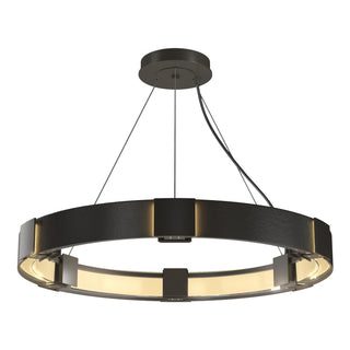 Buy dark-smoke-with-clear-glass-zm-glass Aura Pendant by Hubbardton Forge