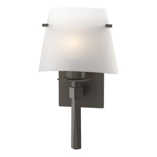 Buy dark-smoke-with-opal-glass-gg-glass-and-opal-shade Beacon Hall Sconce by Hubbardton Forge