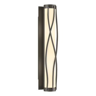 Buy dark-smoke-with-opal-glass-gg-glass Twine Sconce by Hubbardton Forge