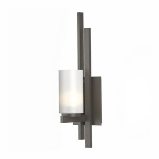 Buy dark-smoke-with-opal-glass-gg-glass-and-opal-shade Ondrian Sconce by Hubbardton Forge