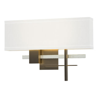 Buy dark-smoke-with-natural-anna-shade-sf-glass-and-natural-cream-shade Cosmo Sconce by Hubbardton Forge