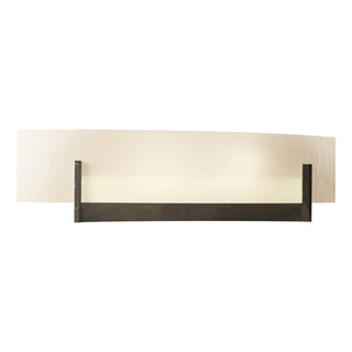 Buy dark-smoke-with-white-art-glass-bb-glass-and-white-shade Axis Sconce by Hubbardton Forge