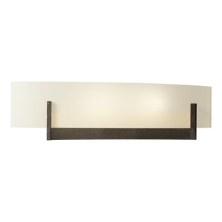 Buy dark-smoke-with-opal-glass-gg-glass-and-opal-shade Axis Sconce by Hubbardton Forge
