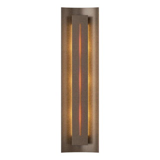 Buy bronze-with-amber-glass-ff-glass-and-amber-brown-shade Gallery Sconce by Hubbardton Forge