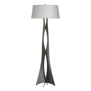 Buy dark-smoke-with-natural-anna-shade-sf-glass Moreau Floor Lamp by Hubbardton Forge
