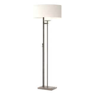 Buy dark-smoke-with-natural-anna-shade-sf-glass Rook Floor Lamp by Hubbardton Forge