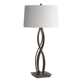 Buy bronze-with-natural-anna-shade-sf-glass Almost Infinity Table Lamp by Hubbardton Forge