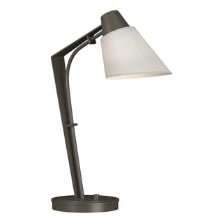 Buy dark-smoke-with-natural-anna-shade-sf-glass-and-natural-cream-shade Reach Table Lamp by Hubbardton Forge