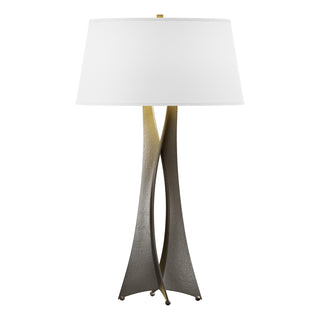 Buy dark-smoke-with-natural-anna-shade-sf-glass Moreau Table Lamp by Hubbardton Forge