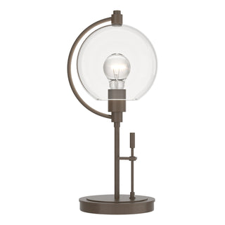 Buy bronze-with-clear-glass-zm-glass Pluto Table Lamp by Hubbardton Forge