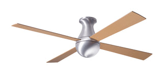 Buy brushed-aluminum-finish-with-maple-blades Ball Flush Hugger Ceiling Fan by Modern Fan Co