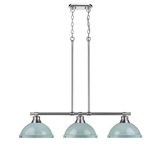 Buy chrome-with-seafoam-glass Duncan Pendant by Golden