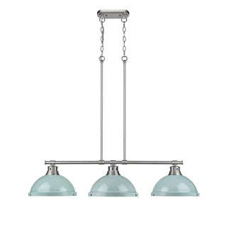Buy pewter-with-seafoam-glass Duncan Pendant by Golden