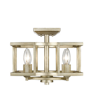 Buy white-gold Bellare Outdoor (Damp) Semi Flush Mount Light by Golden
