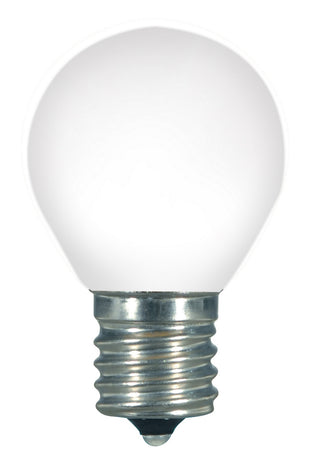 Buy coated-white-with-coated-white-glass Globe 1 Watt E17 S11 120V Outdoor (Wet)LED 2700k Light Bulb by Satco