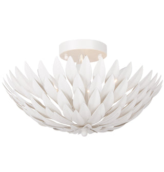 Buy matte-white Broche Outdoor (Damp) Flush Mount Ceiling Light by Crystorama