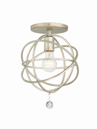 Buy olde-silver Solaris Outdoor (Damp) Semi-Flush Mount Ceiling Light by Crystorama