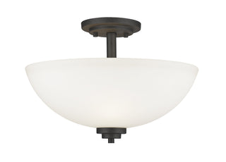 Buy bronze-with-matte-opal-glass Ashton Outdoor (Damp) Flush Mount Ceiling Light by Z-Lite