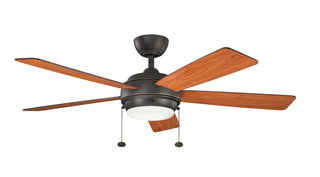 Buy olde-bronze-finish-with-cherry-blades Starkk Ceiling Fan with Light by Kichler