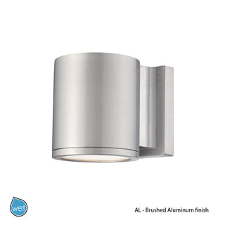 Buy brushed-aluminum Tube Sconce by W.A.C. Lighting